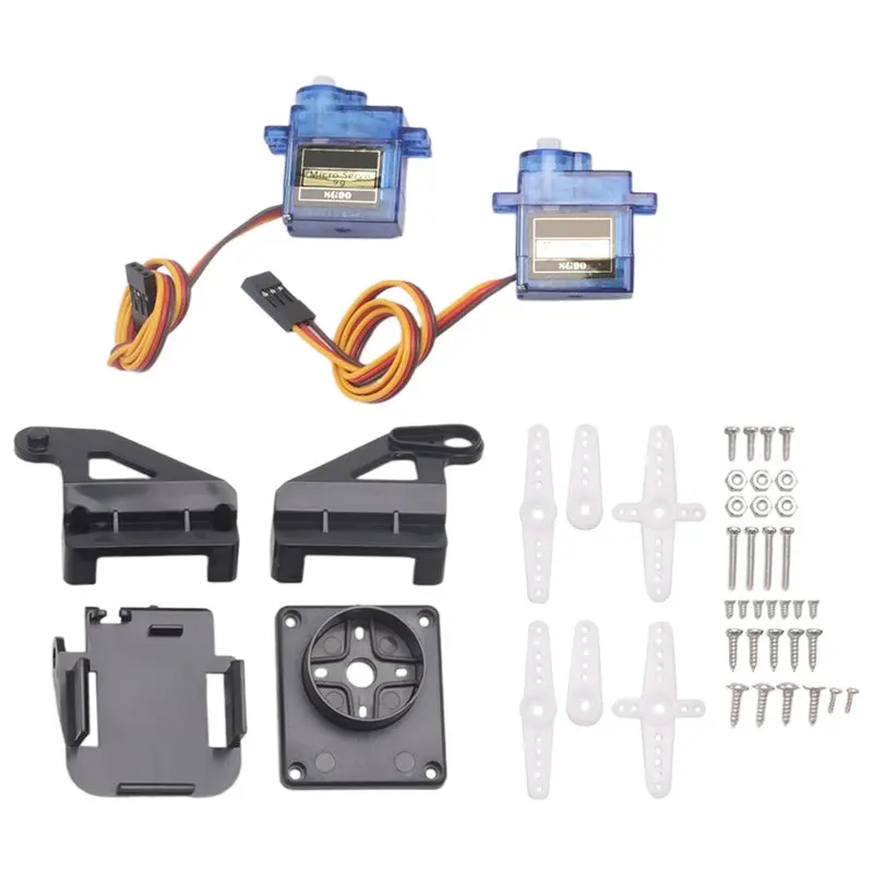 1Set Dual Axle Servo Gimbal Anti-Vibration Camera Platform Mount PTZ Pan/Tilt With 2PCS 9G Servo For FPV Drone Assembly-A86G