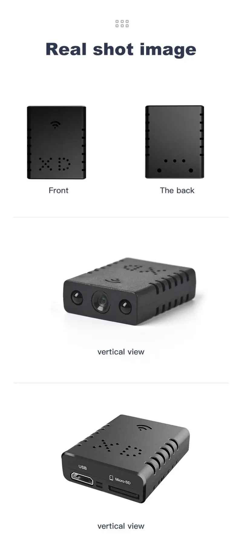 XD-Mini Caméra Intérieure de Haute Définition 1080P Dispositif de Sécurité Domestique avec WIFI 2.4G, IP, Moniteur à Distance Mobile