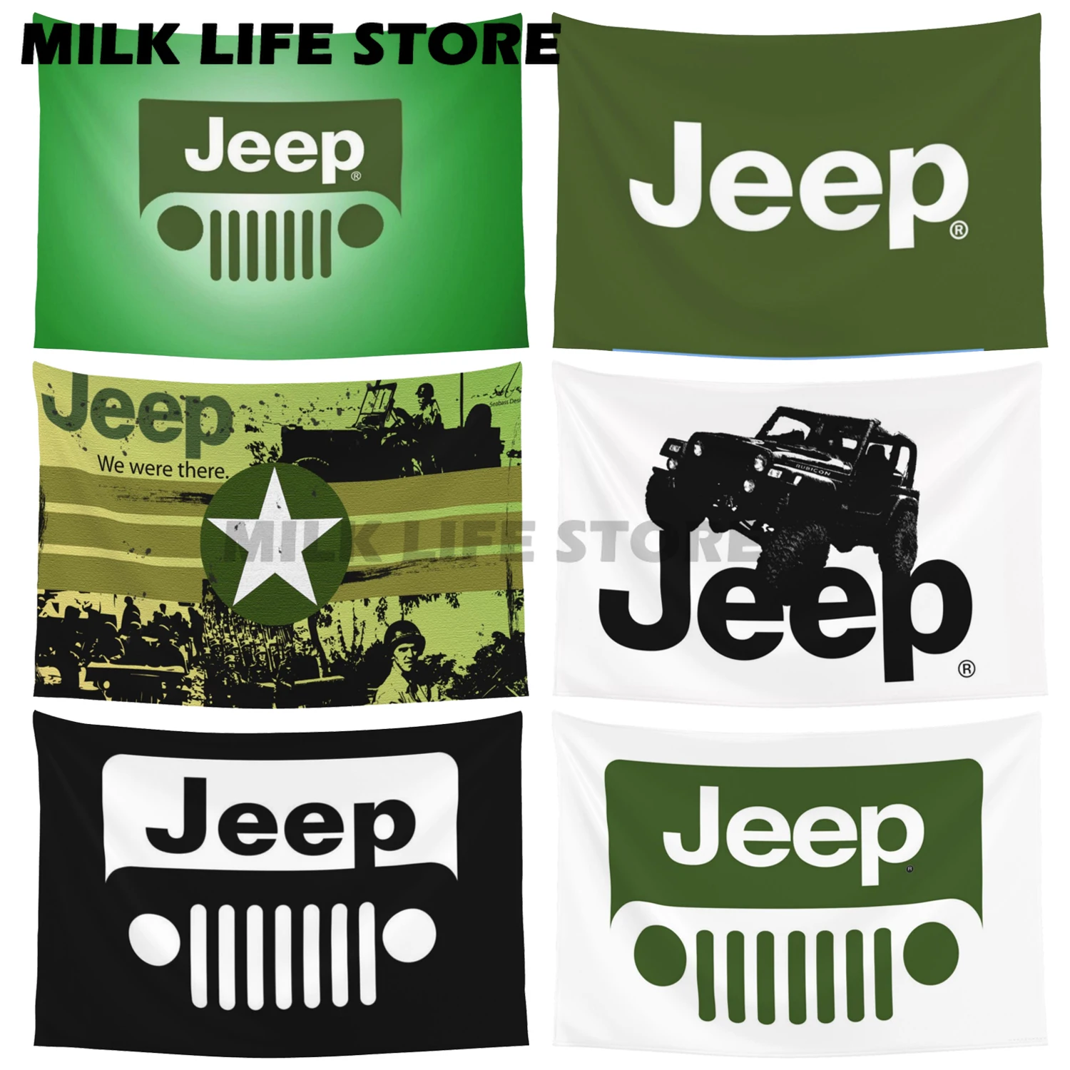 3x5 Ft J-Jeeps Racing Flag Polyester Printed Cars Flags for Room Garage Home Bar Decor