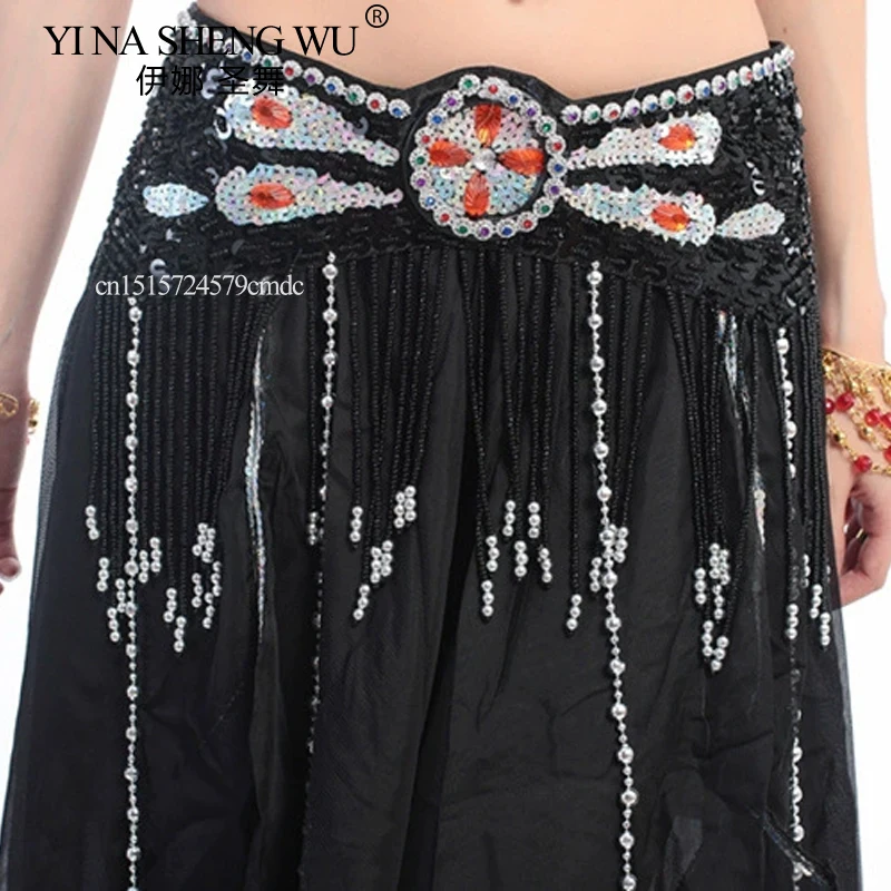 2016 nowy kostium taneczny brzucha ręcznie robione cekiny paski taniec brzucha szaliki dla kobiet na sprzedaż 11 kolorów