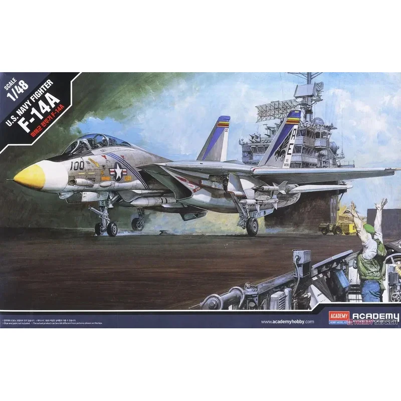 Academy 12253 1/48 F-14A Tomcat, Fghter 1659 basado en portaaviones de dos asientos, Kits de construcción de modelos de avión de plástico