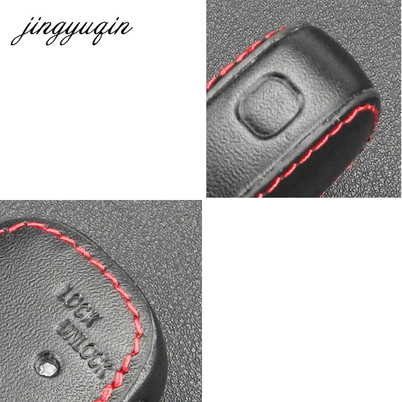 jingyuqin 1 Side Button Fob Leather Cover For TOYOTA Carina Estima Harrier Previa Corolla Celica Car Remote Key Shell Case