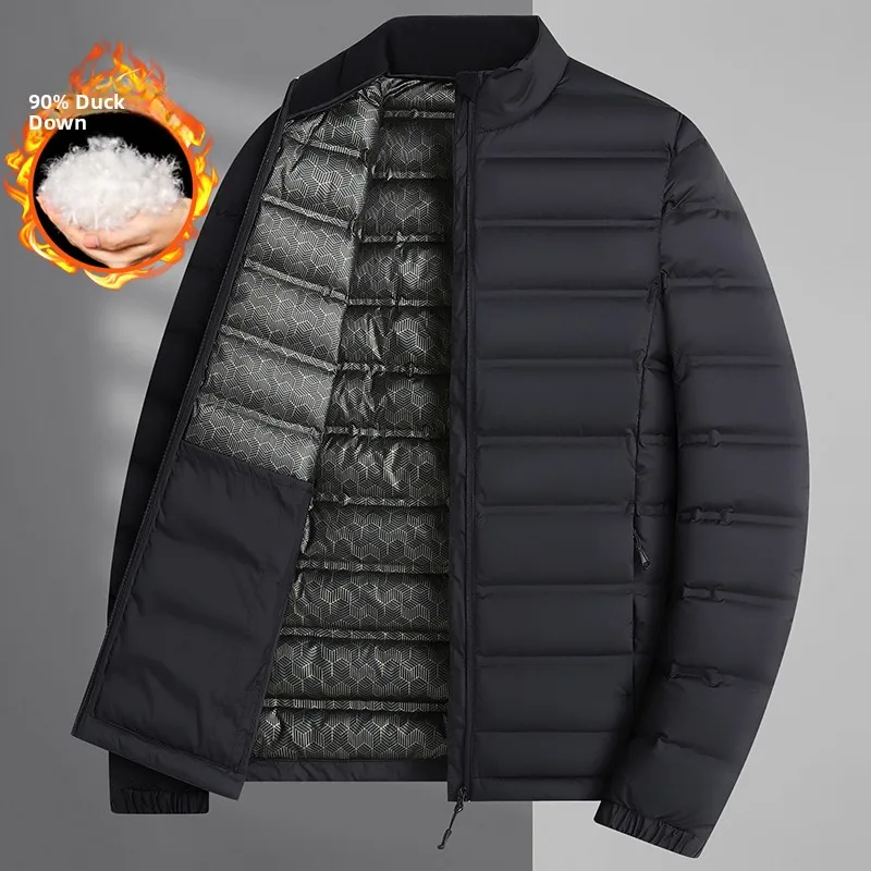 

plus Size Men's Stand Collar down Jaet Winter Du Feather Warm Outerwear Loose Fit Faion Urban Sle Casual Sle