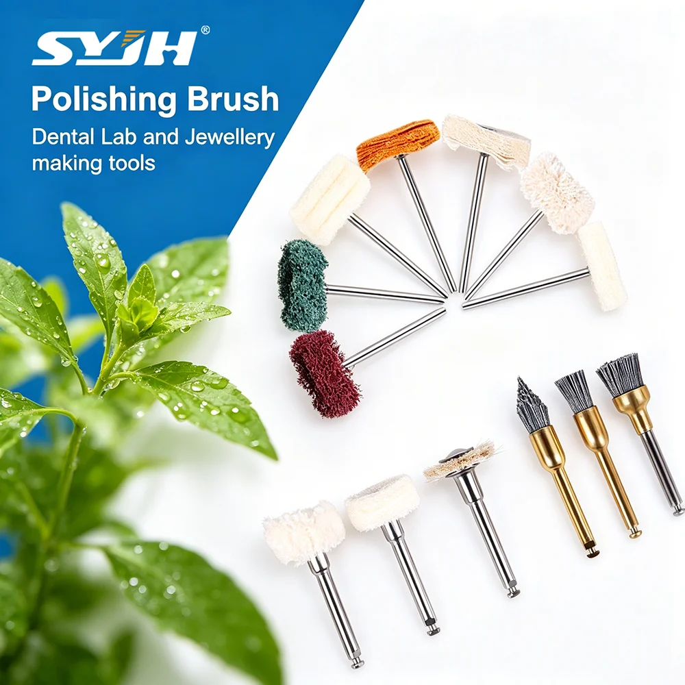 

SYJH Dental 50pcs Polishing Brush Mini Abrasive Brush Nylon Alumina Polishing Wheel Dentistry Lab And Jewellery Cleaning Tools