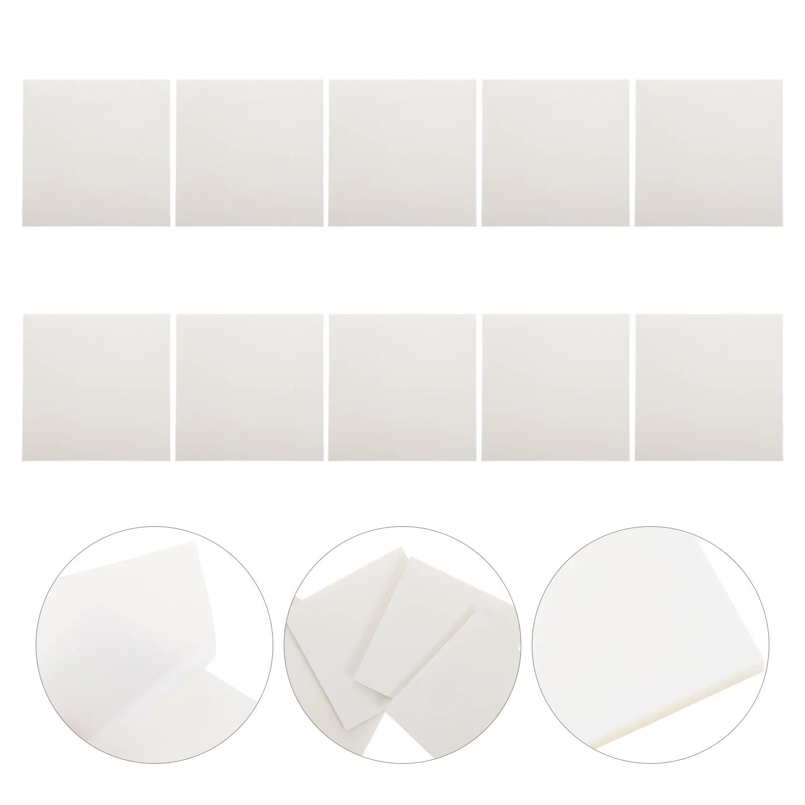 

10pcs Reusable Index Tabs Clear Memo Pads For Office School Home Transparent Message Note Writing Pad Plastic Memo