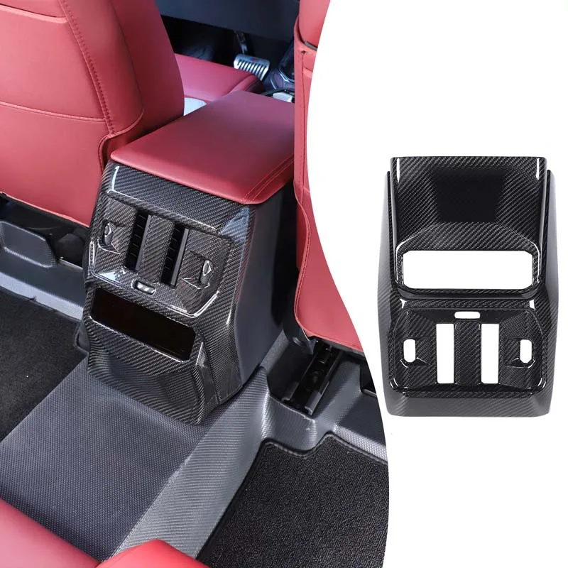 

1piece set Real Carbon Fiber For BMW X3 G45 2025+ Car Rear Exhaust Air Vent Anti-Kick Cover Decorative Sticker Car Accessories