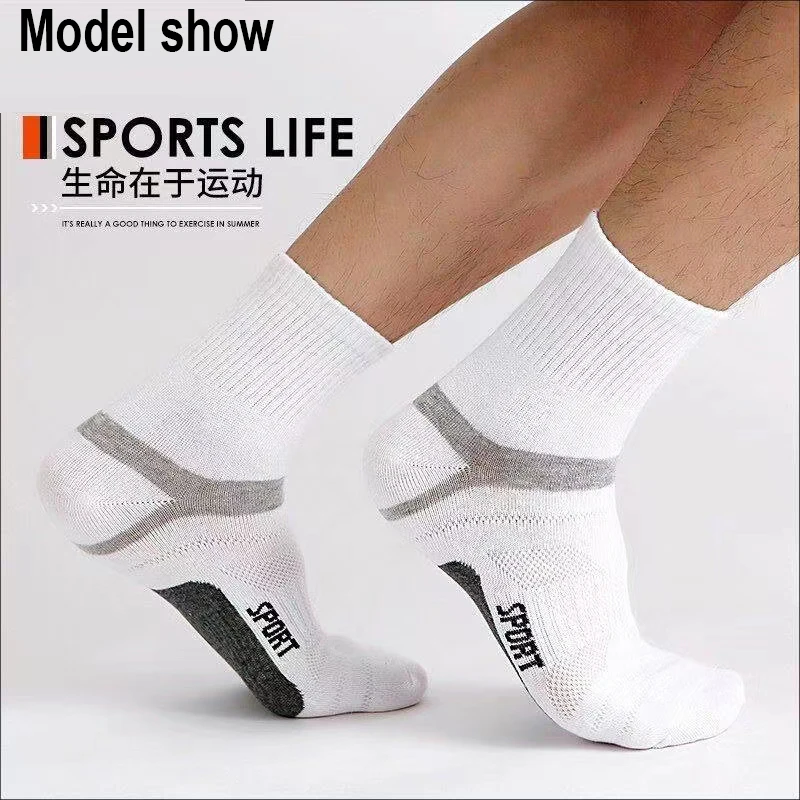 10 Pairs High Quality Men\'s Socks Black Sports Cotton Sock Casual Run Spring Summer Mesh Thin Sock Men Breathable Male Sock Gift