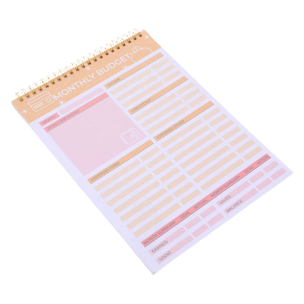 2-teiliges Spulenbuch „The Notebook Accounting Financial Journal Finance Management Tracker Tracking Device“.