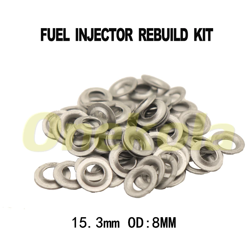 

500pieces 15.3mm OD:8mm Fuel Injector Metal seal Repair Kit Gasket Under Injector For EA888 VW Audi Bosch injector 06 H 906 036