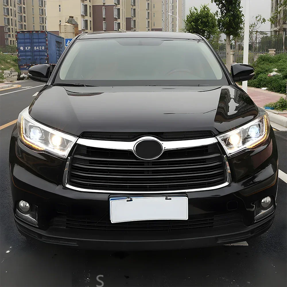 

Car Front lamps For Toyota Highlander Kluger 2015-2017 LED Auto Headlights Assembly Upgrade Dual Projector Lens Accessories