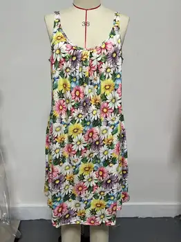 2024 AliExpress přeshraniční evropské a americké plus size letní nové dámské tištěné sladké sváteční letní šaty 8 nejlepší prodej AliExpress Plus - №7