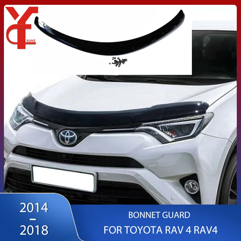 

ABS Front Bumper Bonnet Guard Bonnet Hoop Scoop For Toyota Rav 4 Rav4 2014 2015 2016 2017 2018 YCSUNZ Car Accessories