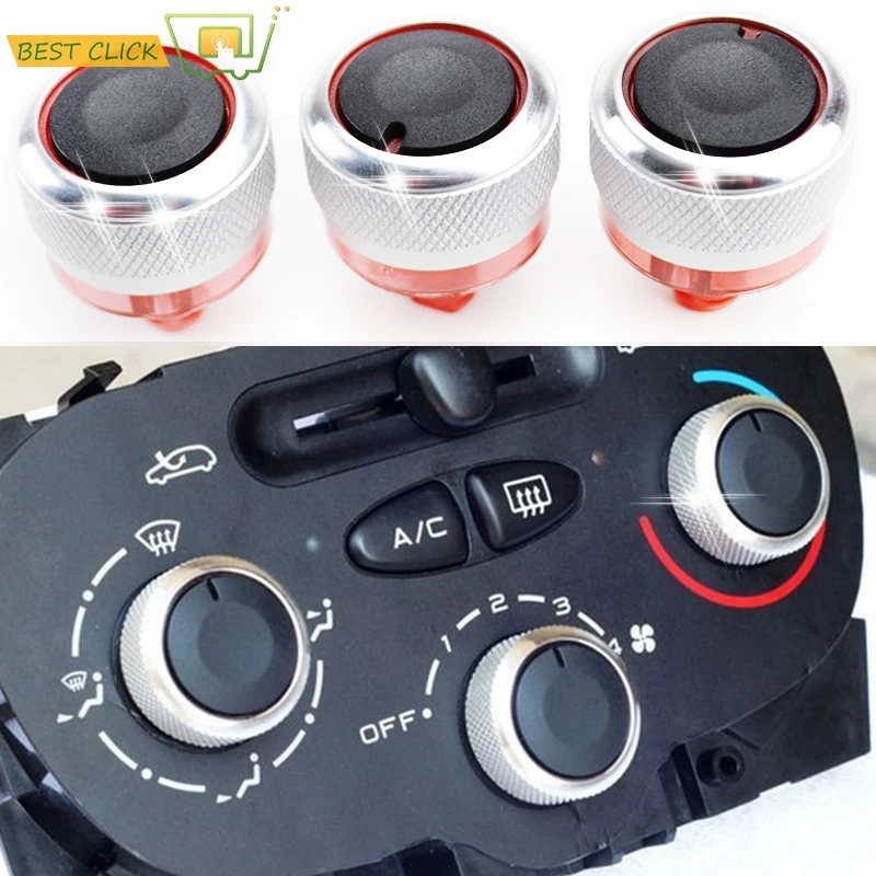Para Peugeot 206 206 207 para Citroen C2 Xsara Picasso aire acondicionado calentador de CA interruptor de Control de clima de calor perillas botones de diales