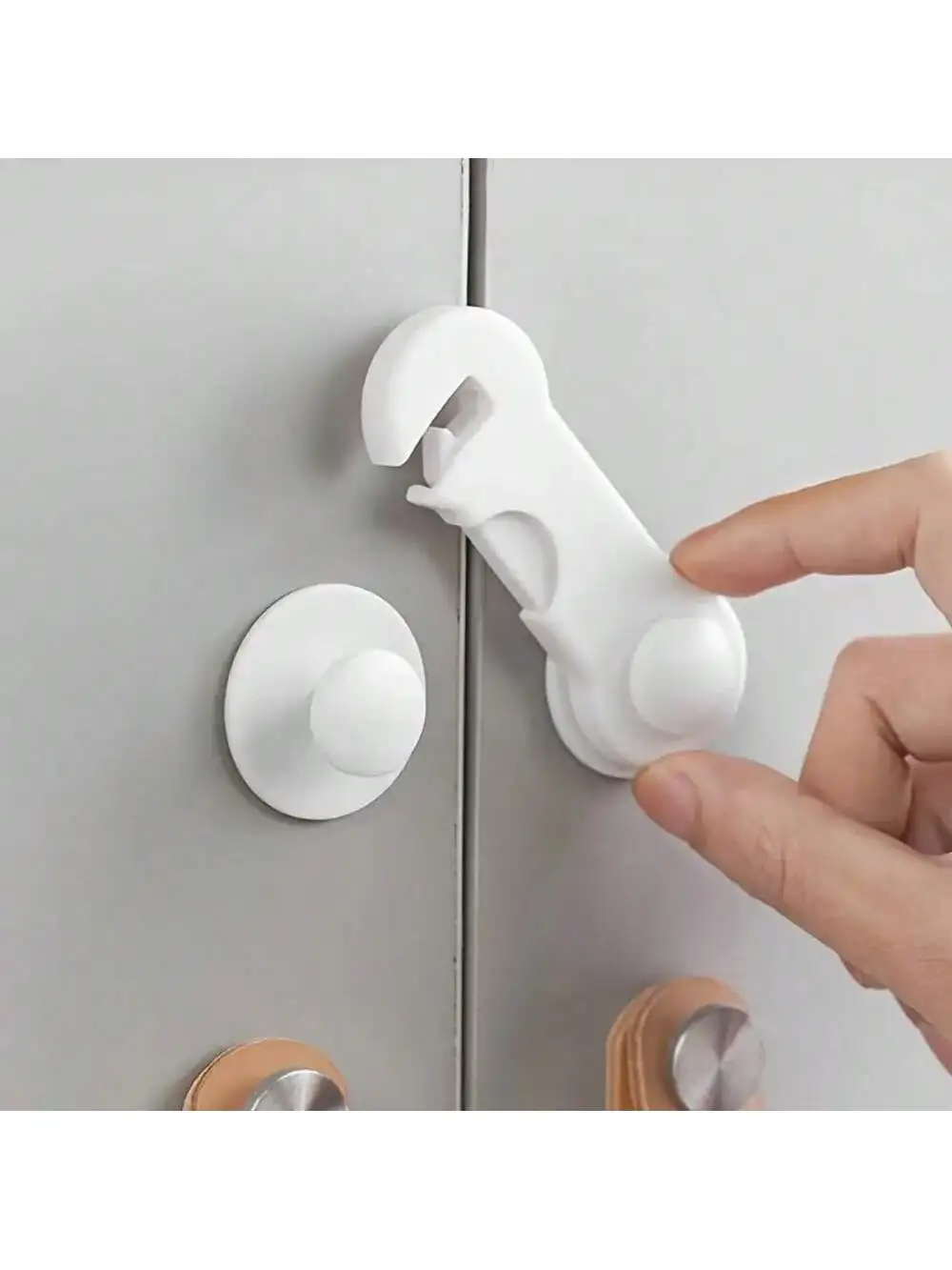 10pcs Safety Locks - Cabinet, Room And Drawer Pinch Protection Locks, Multi-Functional, Easy To Install