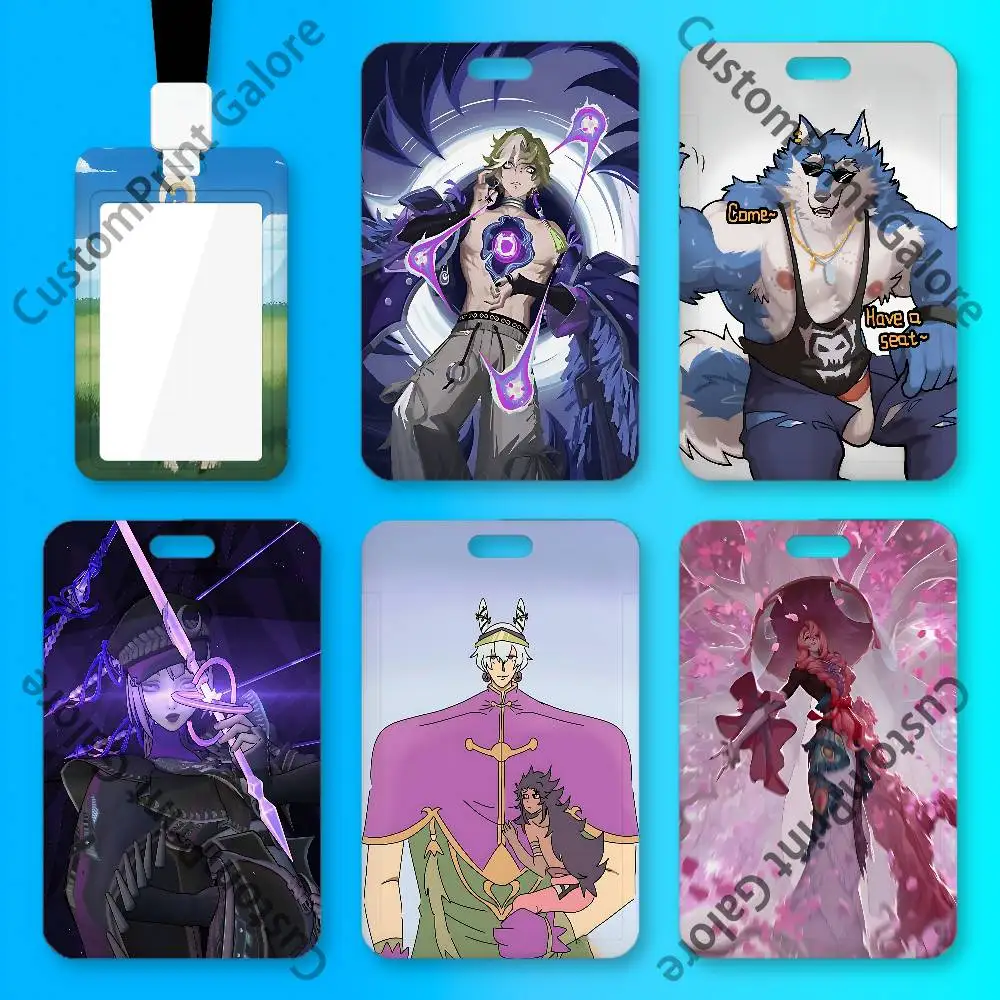 D-Dislyte Clear PVC Card Holder for Idol Photocards,Meal Campus Cards Display Keychain Pendant