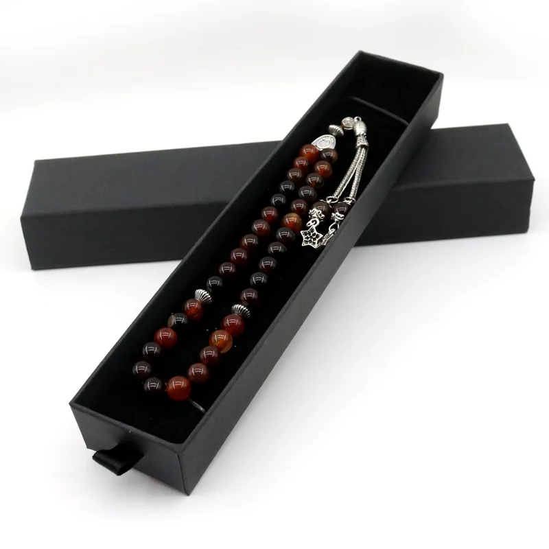 

Arab 33 Tasbih Jewel 8mm Bead Prayer Bead Worship Bracelet Misbaha Red Bracelet Pendant Teesbih Father Gift