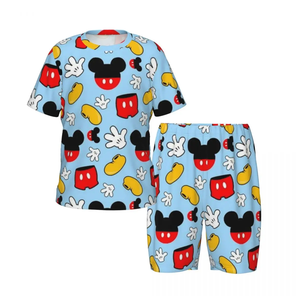 

boy's girl's Pajamas Set Cartoon Down Tops and Shorts Pajama 2 Piece Pyjama Nightwear Loungewear for Summer