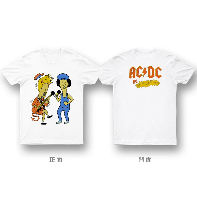 ACDC Band T Shirt Men Women HipHop Rapper Tee Fashion Short Sleeve Tshirt Summer Oversized Streetwear T-shirt