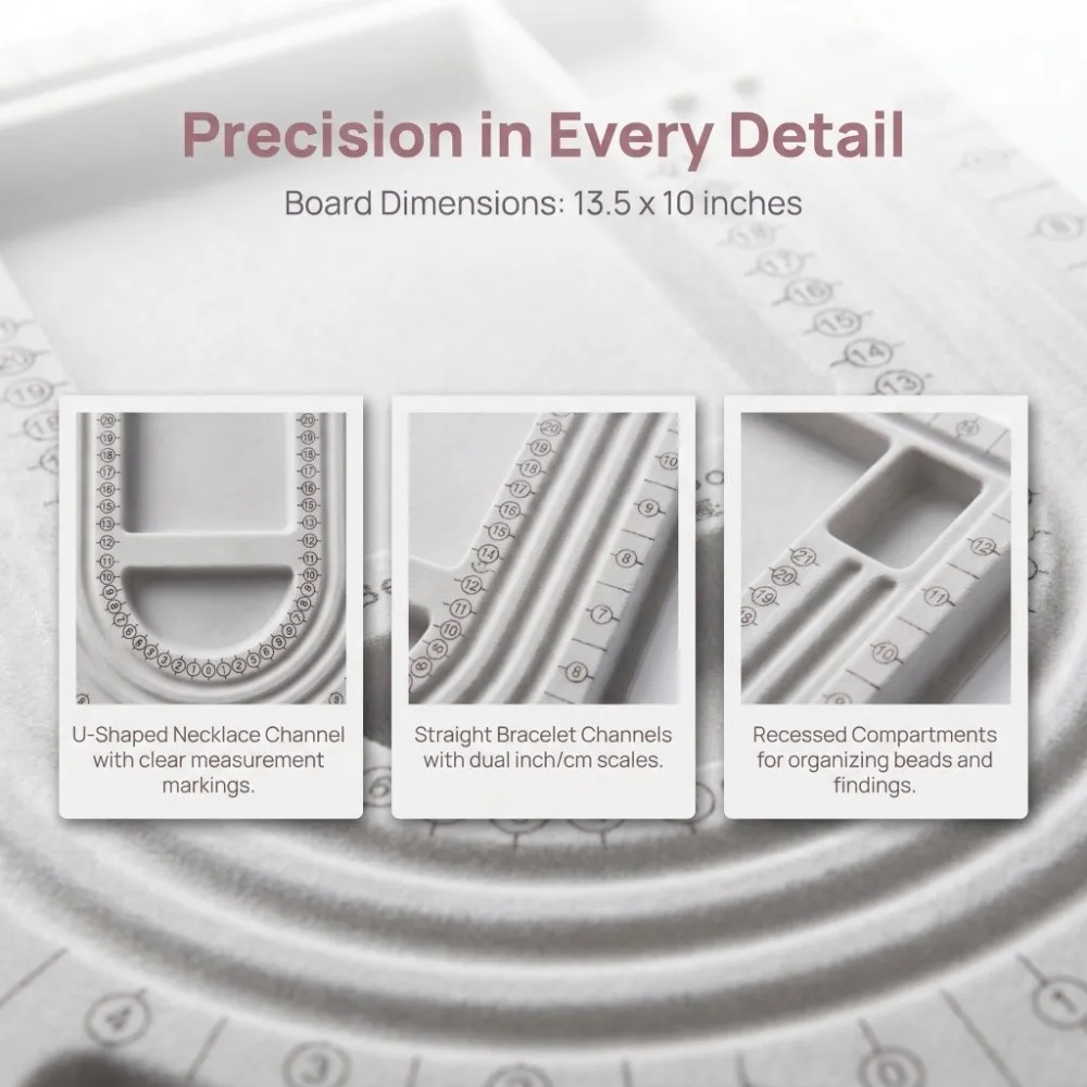 Handmade Colorful Plastic Bead Board Design Board Scale Board Jewelry Making Measuring Tools Portable Crafts