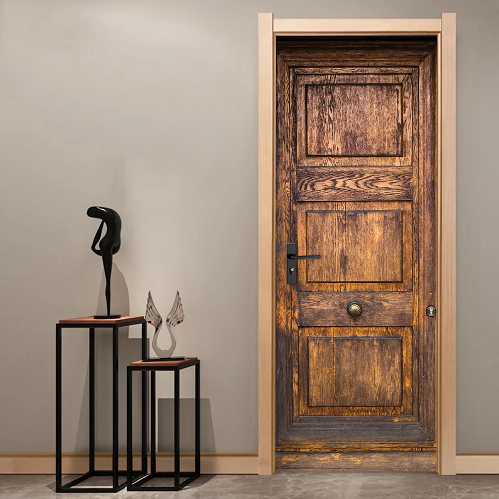 

Waterproof Door Sticker Pvc 3D Door Murals Peel Stick Decorative Wall Decals For Home Living Room Bedroom