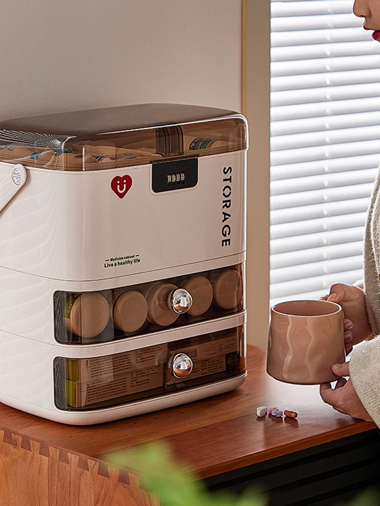 

Large Capaci Travel Medicine Box Home Use Password Lo Storage Box Small Size Emergency Kit Fly Organizer Plastic Material