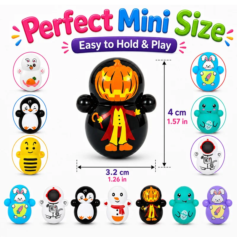 Mini-Roly-Poly-Taumler-Spielzeug, Fidget-Spielzeug, das nie umkippt, Geburtstagsgeschenk für Kinder, Geschenk für Klassenkameraden, Goodie-Bag-Füller – Detail 8