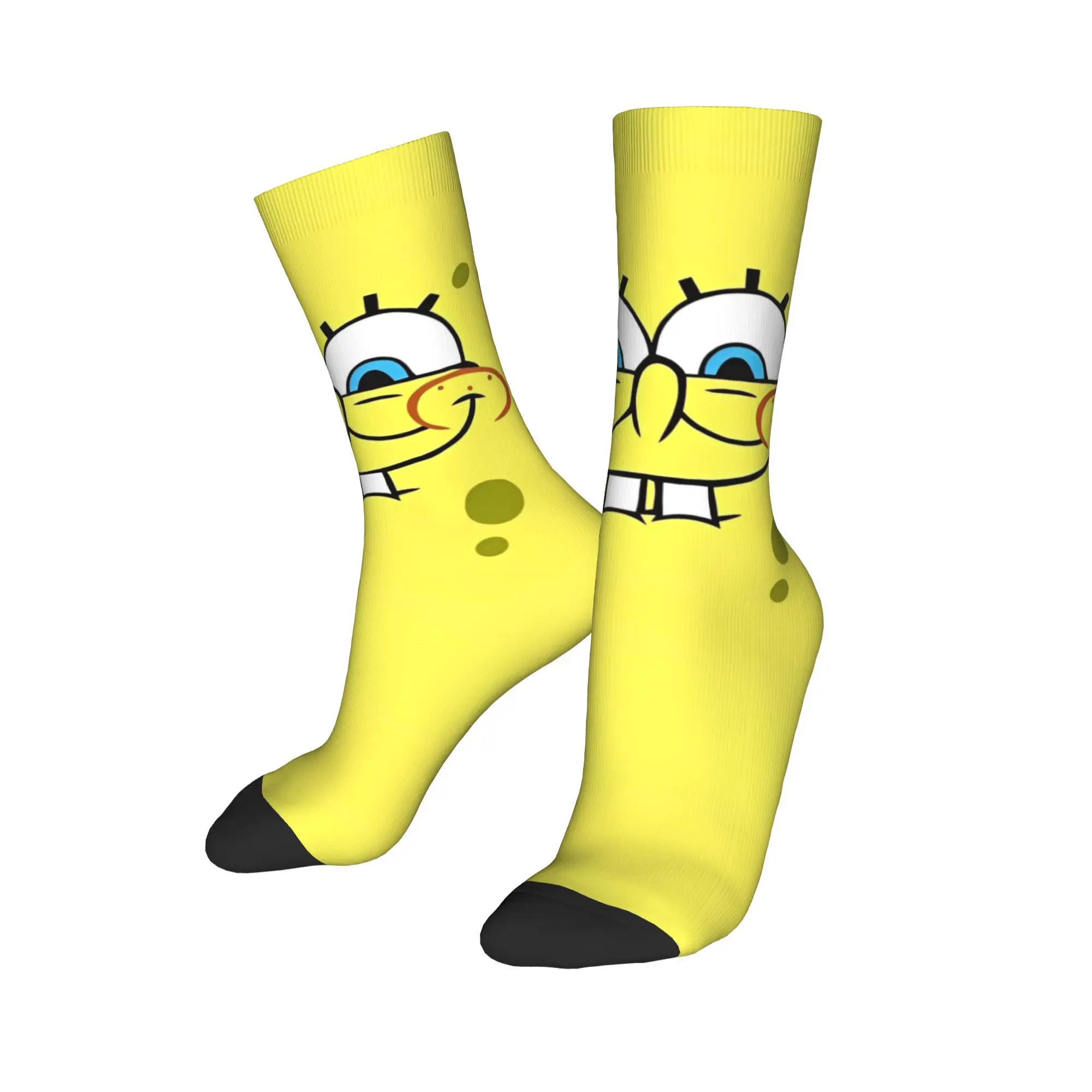 Men Women SpongeBobed anime cartoon Socks Cotton Fashion  Socks Harajuku Accessories Middle Tube Stockings Wonderful Gifts