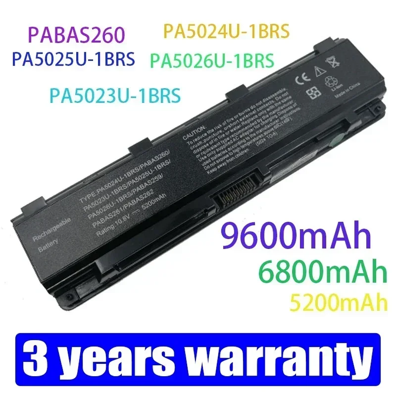 Batería para ordenador portátil TOSHIBA Satellite, pila para TOSHIBA Satellite C800, C805, C840, C850, C855, C870, L800, L805, L830, L835, L840, L850, L855, PA5024U-1BRS, nueva