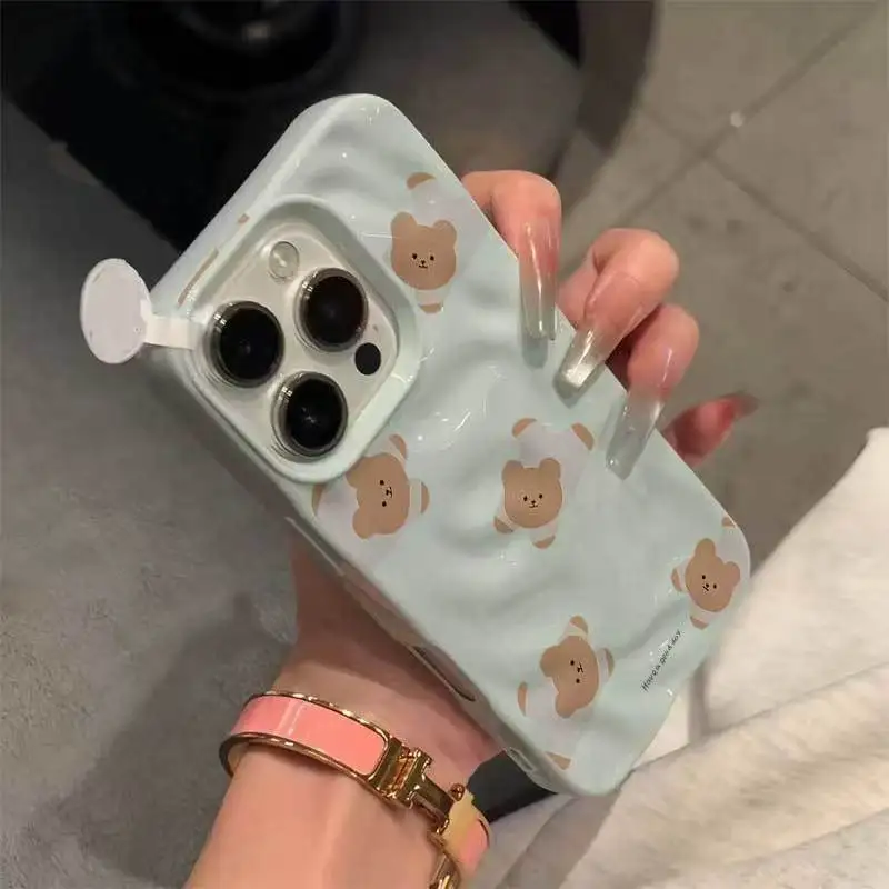 Phone Case For iPhone 11 12 13 14 15 16 17 Pro Max Plus Air INS Korea Cute Multiple Little Bears Shockproof Soft Silicone Cover view 3