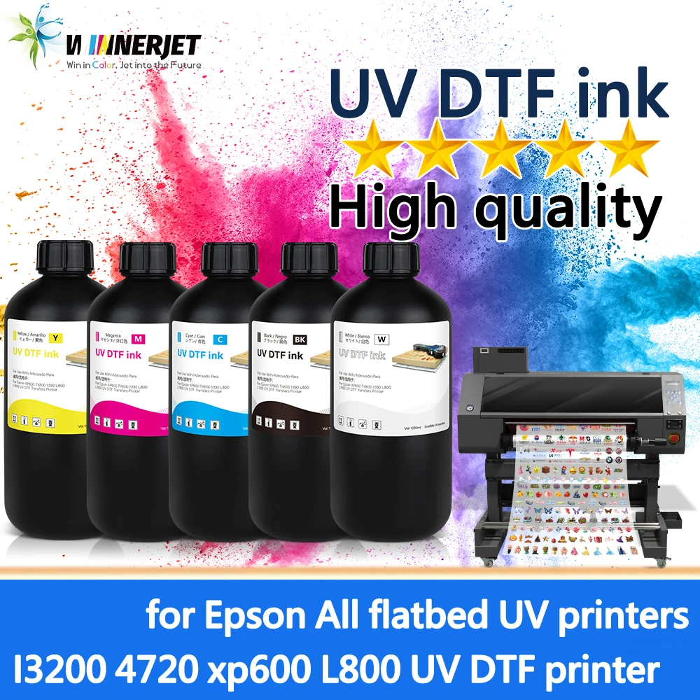 

1000ml High quality UV DTF ink for Epson All flatbed UV printers for I3200 4720 xp600 L800 UV DTF printer
