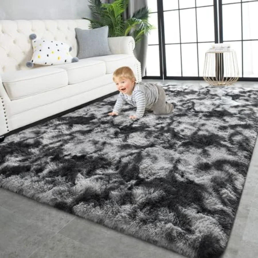 

Super Soft Shaggy Rugs Fluffy Carpets 9x12 Feet Indoor Modern Plush Area Rugs for Living Room Bedroom Room Nursery Home Decor U