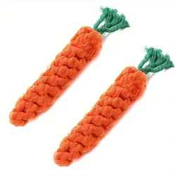 1PC Dog Toy Carrot Knot Rope Ball Cotton Rope Dumbbell Puppy Cleaning Teeth Chew Toy Durable Braided Bite Resistant Pet Supplies