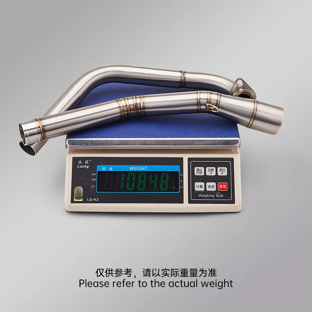 For XSR155/MT15 R15 V1 V2 V3 R15-V4 Stainless Steel Elbow 51mm Caliber with Resonator Motorcycle Exhaust Set