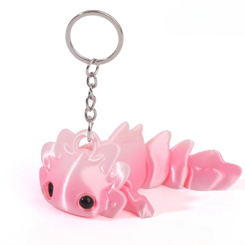 3D Printed Salamander Chameleon Animal with Realistic Eyes and Movable Joints for Decorative Craft or Children's New Year Gifts