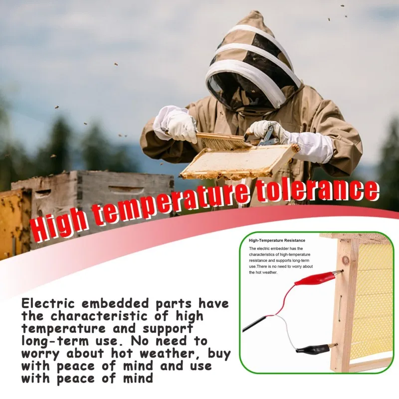 60W Beehive Electric Embedder Heating Device Wax Foundation Wire Embedder For Bee Keeping Beehive Beekeeper Tool EU Plug