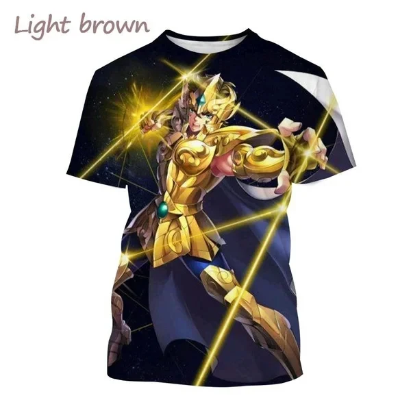 Newest Hot Selling Anime Saint Seiya Print T-shirts 3D Men/Women Short Sleeve Tee Shirt Summer Fashion Harajuku Kid Cartoon Tops