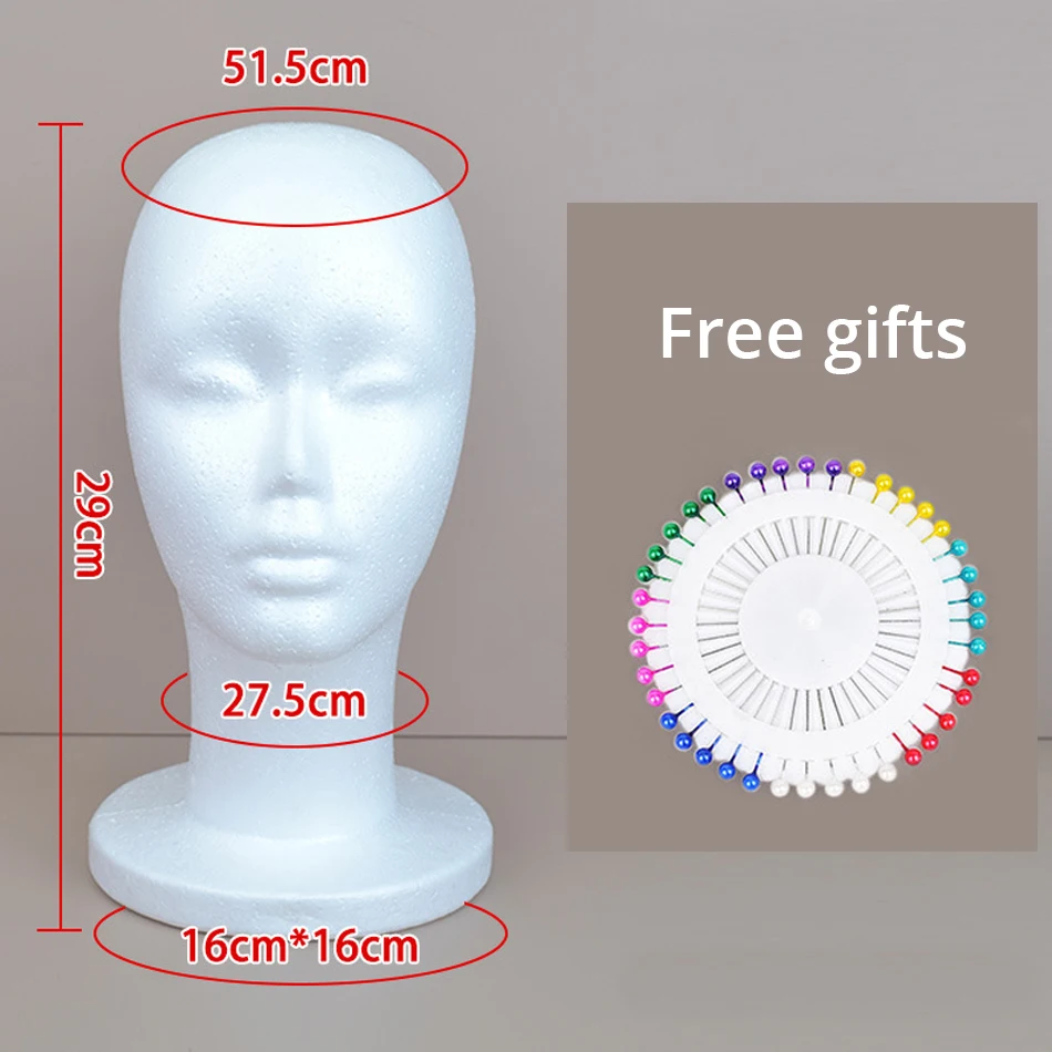 Female Mannequin Head Polystyrene Foam Hat Glasses Display Hat Wig Display Stand Rack Mannequin Manikin Head Model