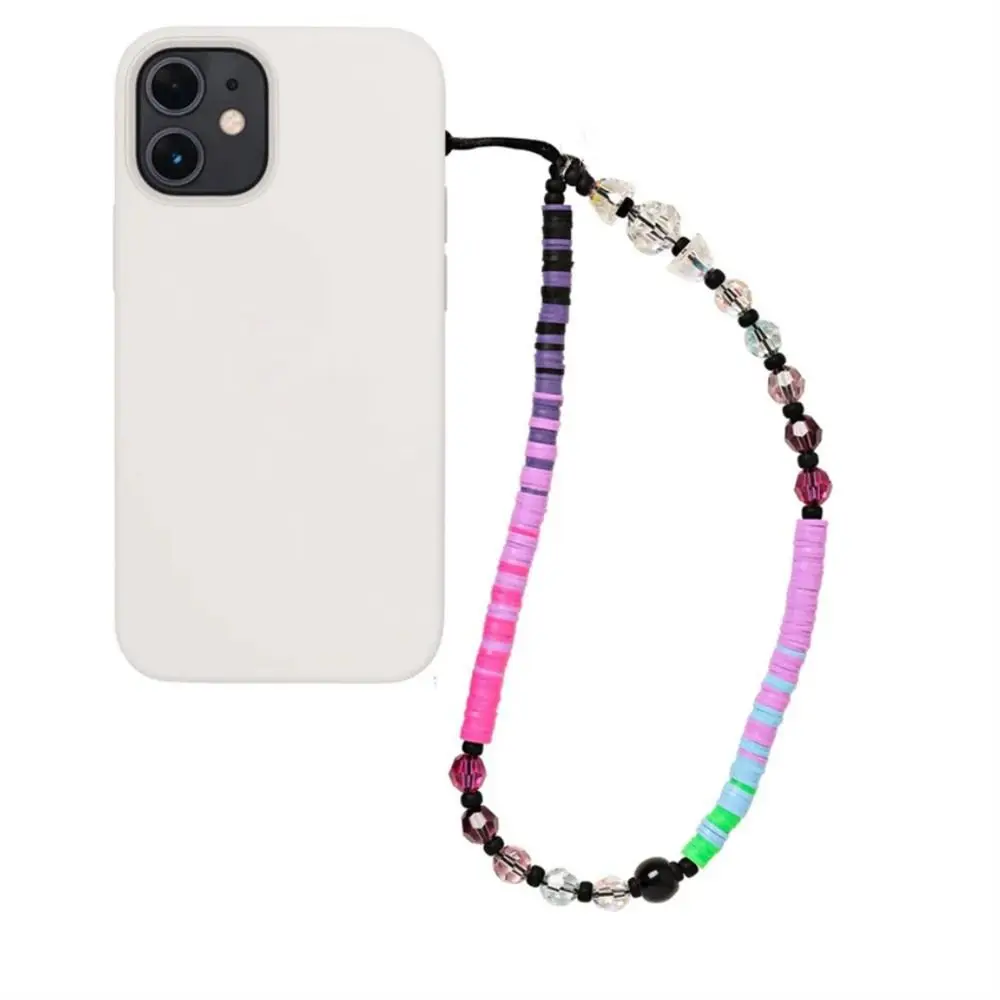 

Pearl Crystal White Pearl Glass Beaded Phone Charm Phone Wrist Strap Mobile Phone Chain Phone Lanyard Anti-Lost Lanyard