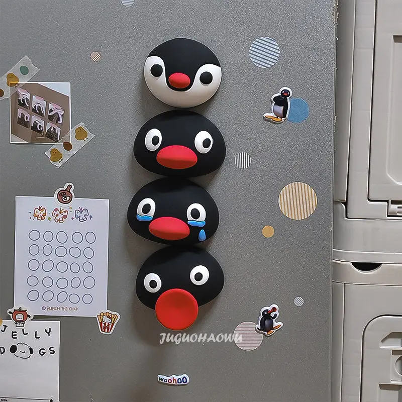 

Kawaii Cartoon Pingu Cartoon Penguin Family Fridge Magnets Cute Magnetic Refrigerator Stickers Creative Home Decorative Gifts
