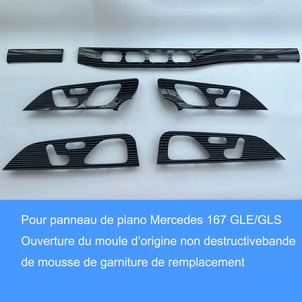 

W167 Flowing Line Piano Lacquer Interior Trim Kit for Mercedes-Benz GLE GLS GLE350 GLE450 GLE53 GLS400 Replacement Panel