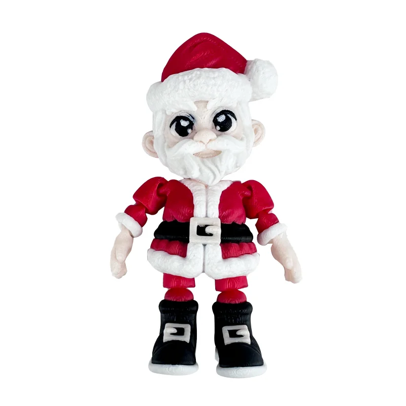 طباعة ثلاثية الأبعاد سانتا كلوز عيد الميلاد الحلي الإبداعية المشتركة المنقولة لعبة مجسمة هدية للبنين والبنات لعبة أرقام 1 قطعة #1