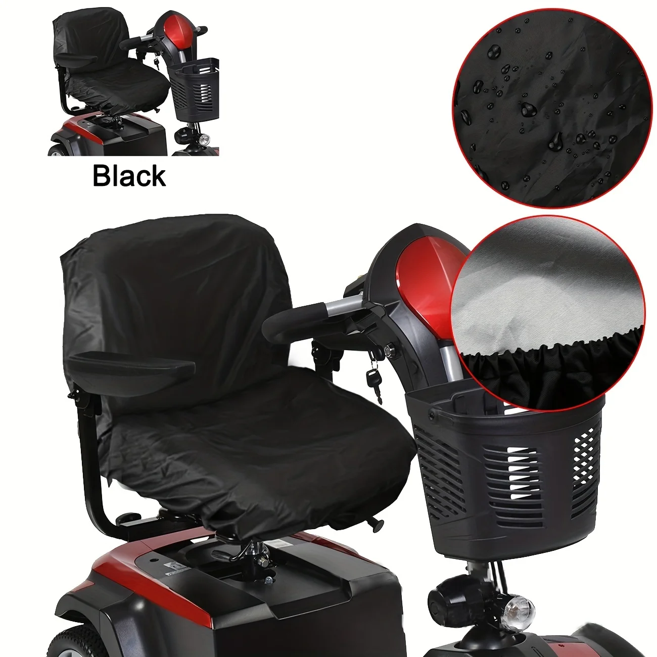 Disabled Electric Wheelchair Dustproof Cover, Waterproof Design Elderly Specific, Includes Seat Protector Layer