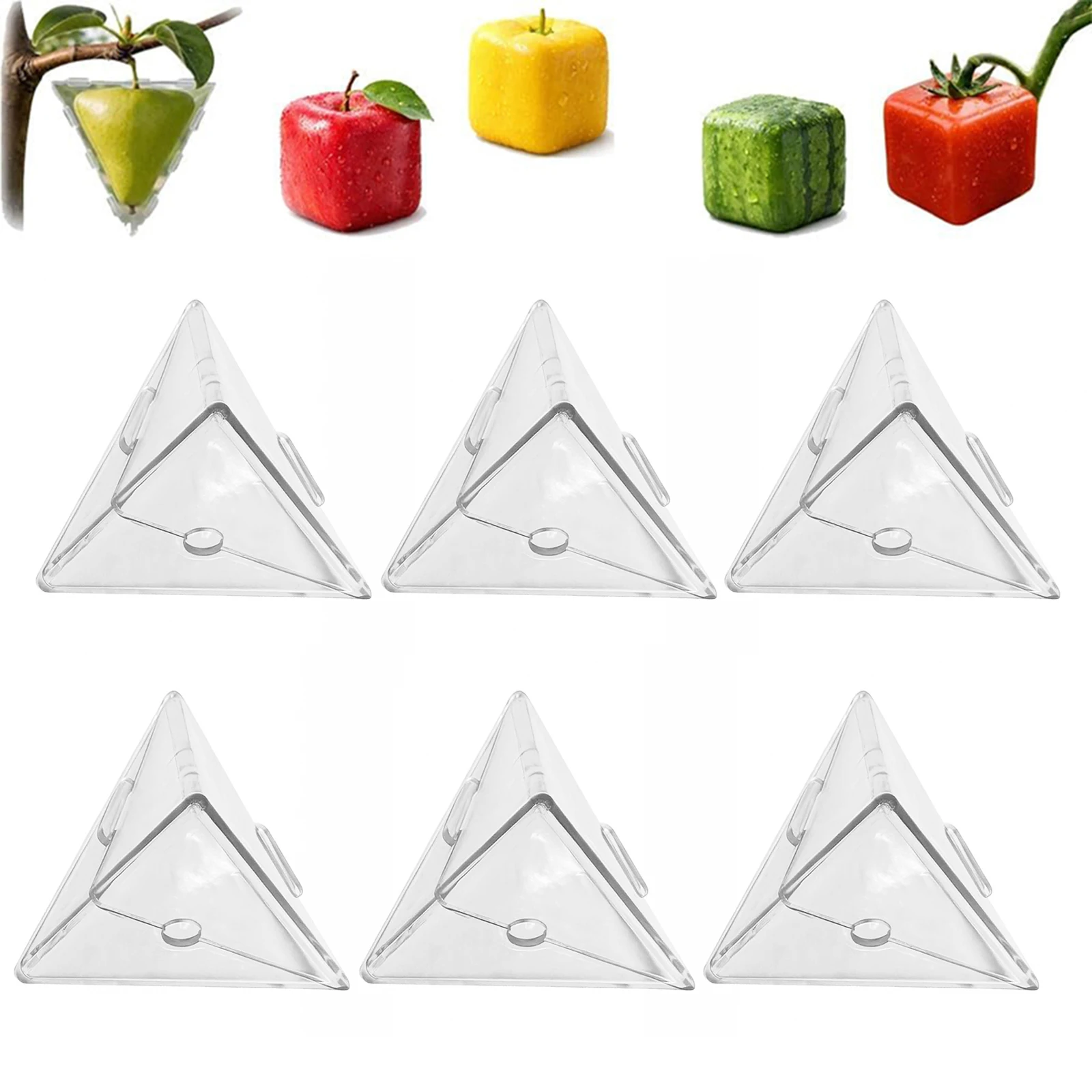 Mini Cube Fruit Shaping Mould Mini Transparent Plastic Mould Fruit Vegetable Shaping Turned Plastic Mould for Diy Planting Home