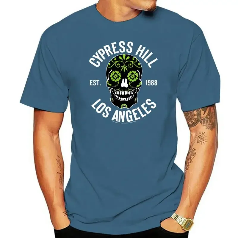 Sugar Skull Big  Tall 3XL-5XL Mens T-Shirt Officially Licensed Cypress Hill  oversized graphic t shirts  men clothing harajuku