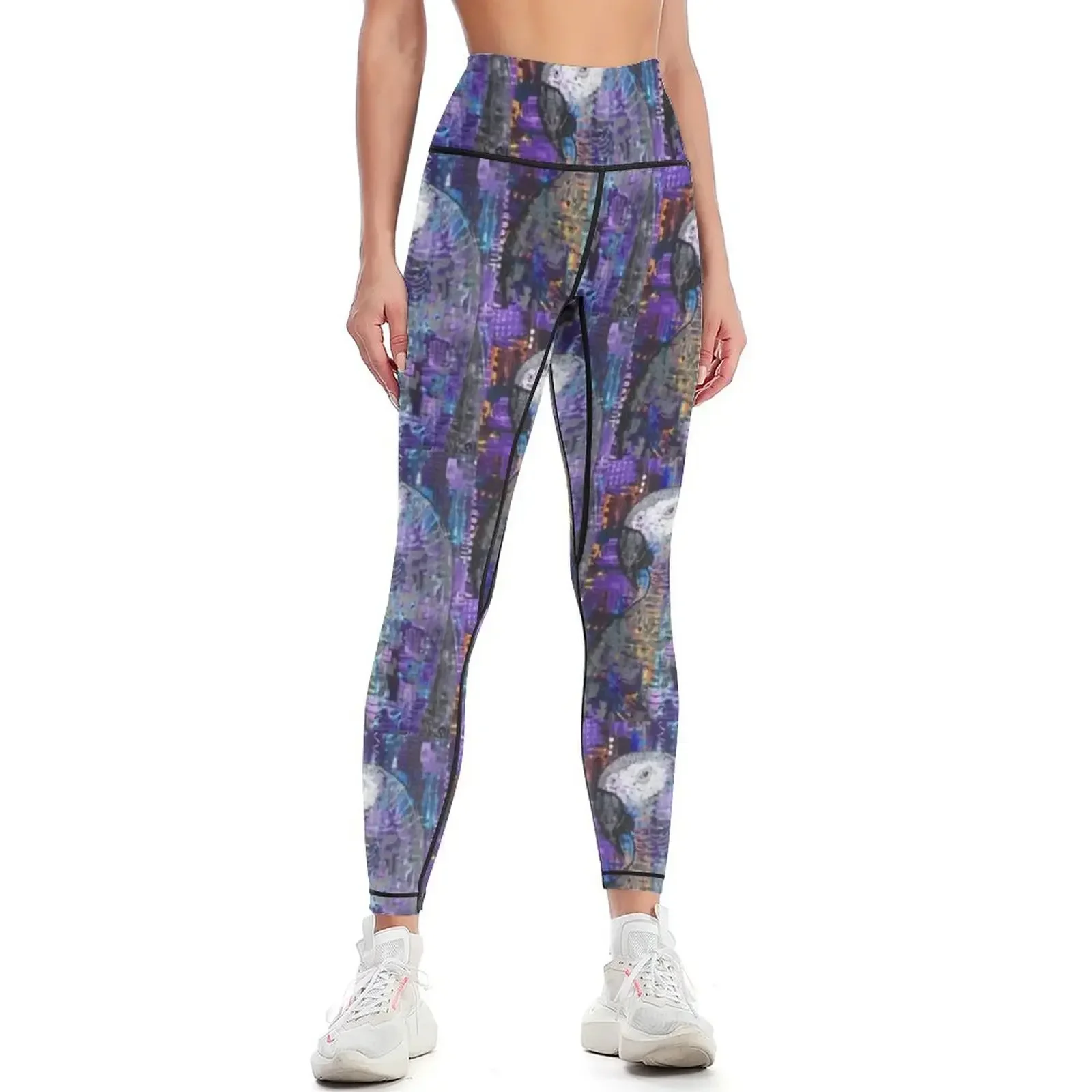 

Original art African Grey Parrot Leggings legging pants raises butt Women's push up sports for gym Golf wear Womens Leggings