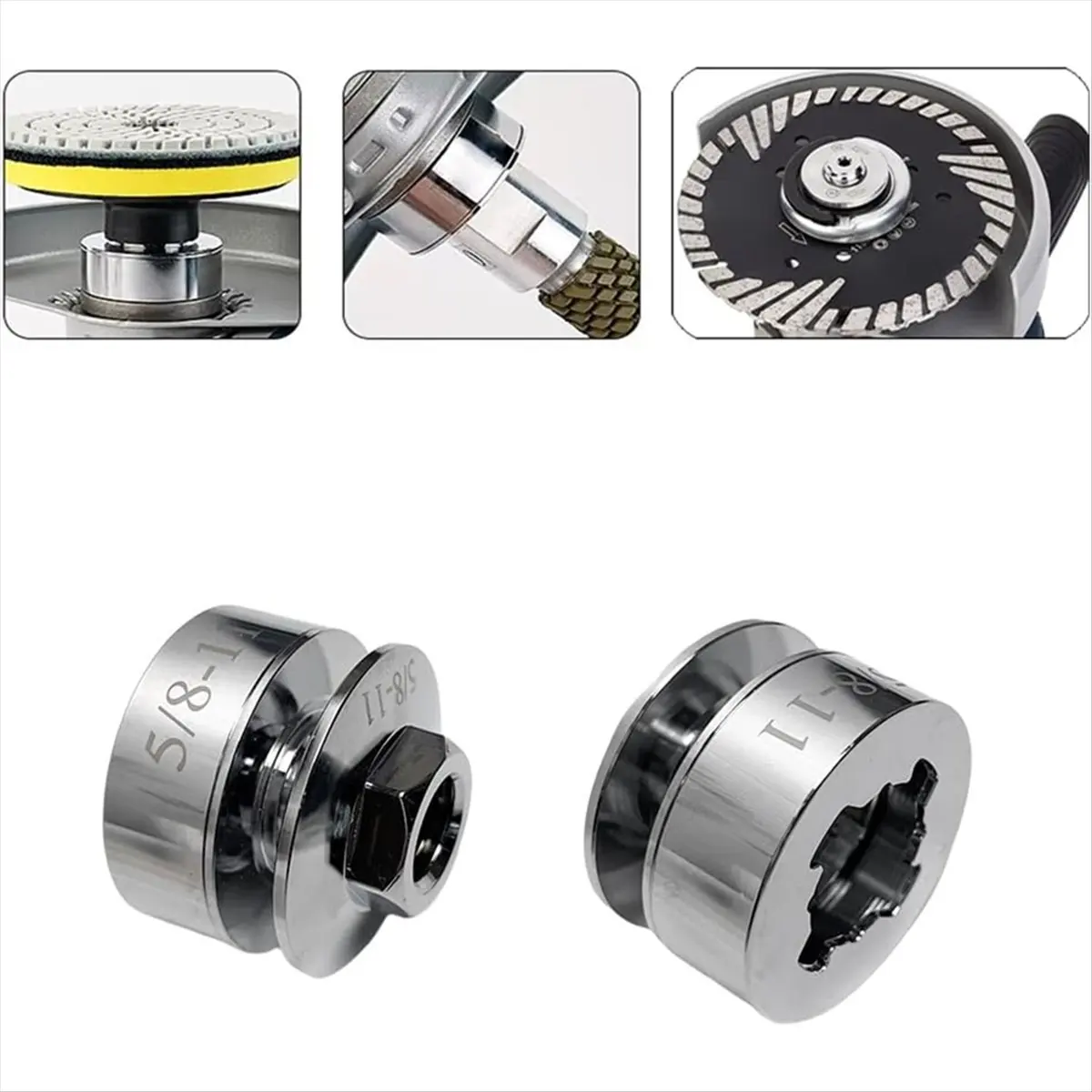A45I 3 Pieces X-Lock Adapter Grinder Adapter Set to 5/8inch Thread, Angle Grinder Adapter for Cutting Discs and Sanding Discs