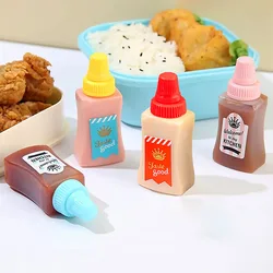 4pcs - Square Seasoning Split Bottle Cute Mini Portable Sauce Bottle