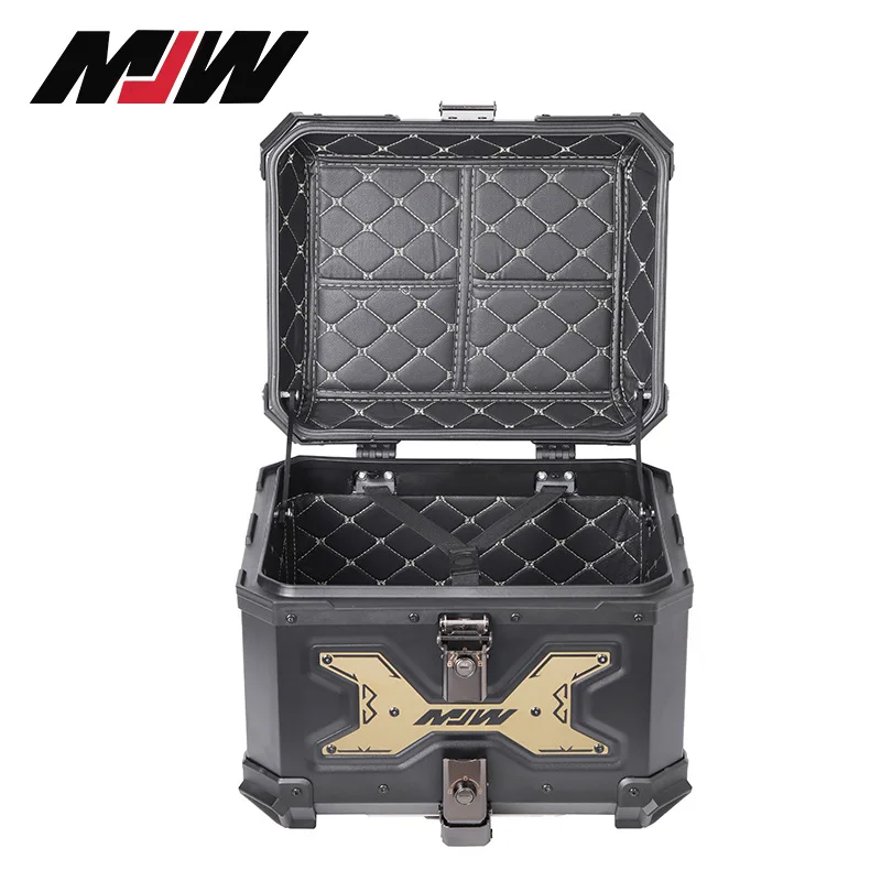 

Applicable45Lgold Hanger Embossed Motorcycle Quick Release Aluminum Alloy Tail Box Scooter Luggage Box Electric Vehicle Tail Box
