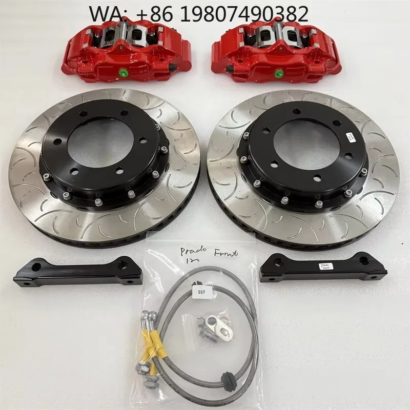 

330x28mm Brake Disc Rotor Bell 4 Piston Racing Brake Caliper Kit High Performance Modified System For 2023 Off Road Pickup 17 In