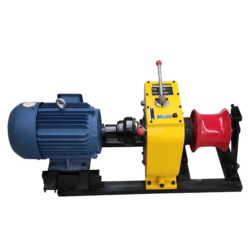 30KN 5 Ton Belt drive Variable Speed Wire Rope traction Pulling Cable Electric Power Winch